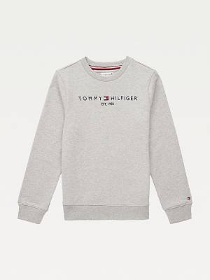 Grey Tommy Hilfiger Essential Logo Boys' Sweatshirts | TH726TIA