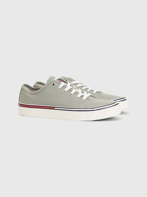 Grey Tommy Hilfiger Essential Low-Cut Men's Sneakers | TH418SGH