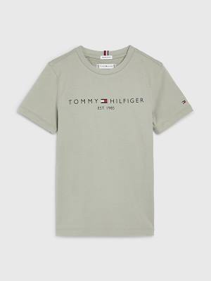 Grey Tommy Hilfiger Essential Organic Cotton Girls' T Shirts | TH049TNI