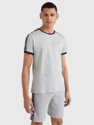 Grey Tommy Hilfiger Logo Tape Men's Pyjamas | TH407QKA