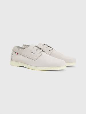 Grey Tommy Hilfiger Nubuck Lace-Up Men's Casual Shoes | TH879YCU