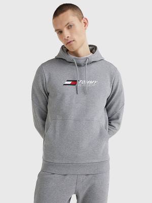 Grey Tommy Hilfiger Sport Essential TH Cool Men's Hoodie | TH063GOJ