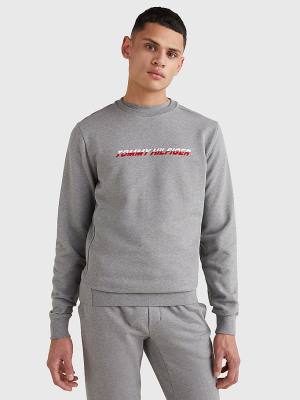 Grey Tommy Hilfiger Sport TH Cool Graphic Men's Sweatshirts | TH609NXJ