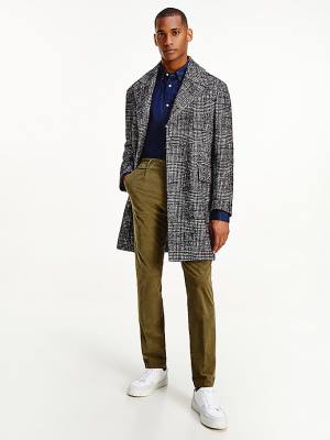 Grey Tommy Hilfiger Tommy x Lardini Wool Blend Slim Fit Men's Coats | TH205XDM