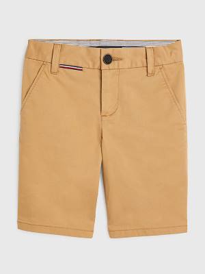 Khaki Tommy Hilfiger 1985 Essential Chino Shorts Boys' Pants | TH407AWD