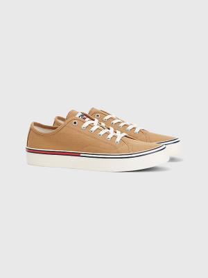 Khaki Tommy Hilfiger Essential Low-Cut Men's Sneakers | TH291MAJ