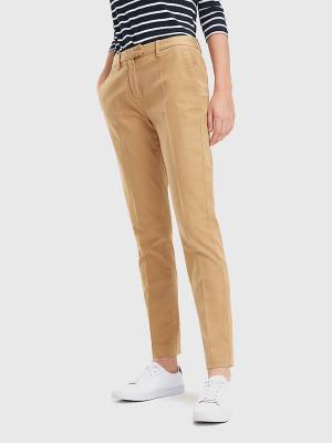 Khaki Tommy Hilfiger Heritage Skinny Fit Chinos Women's Pants | TH359QFC