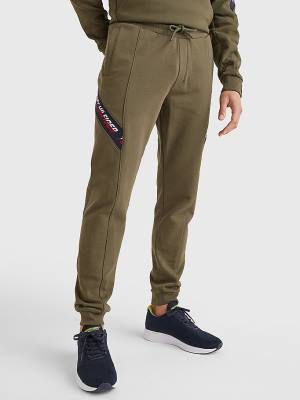 Khaki Tommy Hilfiger Sport TH Cool Tape Joggers Men's Pants | TH627SEP