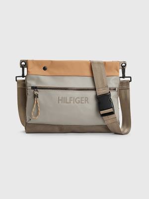 Khaki Tommy Hilfiger Utility Small Messenger Men's Bags | TH620ESJ