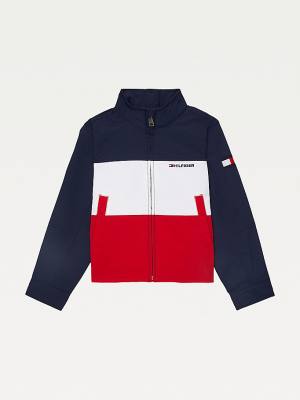 Multi Tommy Hilfiger Adaptive Seated Fit Colour-Blocked Regatta Boys' Jackets | TH324APE