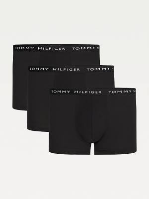 Orange Tommy Hilfiger 3-Pack Logo Waistband Trunks Men's Underwear | TH396QND