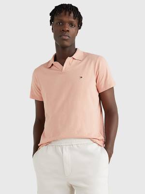 Orange Tommy Hilfiger TH Flex Slim Fit Men's Polo Shirts | TH307PYQ