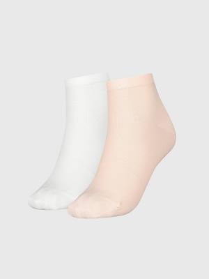 Pink Tommy Hilfiger 2-Pack Casual Short Women's Socks | TH413MPL