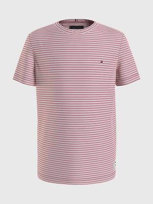 Pink Tommy Hilfiger All-Over Stripe Boys' T Shirts | TH827IFV