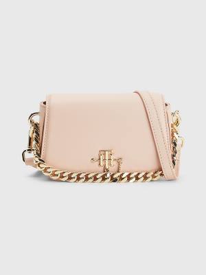 Pink Tommy Hilfiger Chain Mini Crossover Women's Bags | TH961LXN