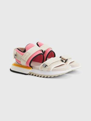 Pink Tommy Hilfiger Cleat Mix Women's Sandals | TH947KWM