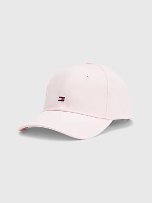 Pink Tommy Hilfiger Essential Organic Cotton Flag Cap Women's Hats | TH076AOD