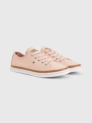 Pink Tommy Hilfiger Iconic Logo Women's Sneakers | TH389RQI