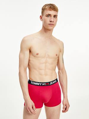 Pink Tommy Hilfiger Logo Waistband Trunks Men's Underwear | TH489XCM