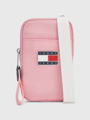 Pink Tommy Hilfiger Recycled Phone Pouch Women's Wallets | TH682WPQ