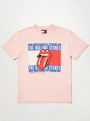 Pink Tommy Hilfiger Tommy Revisited Rolling Stones Men's T Shirts | TH231UVC