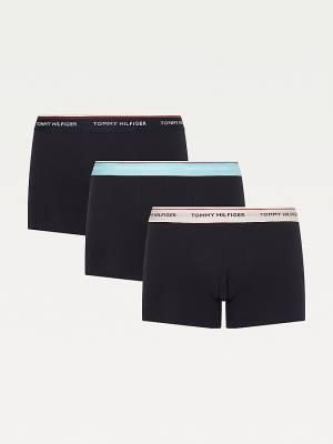 Purple Tommy Hilfiger 3-Pack Premium Essential Trunks Men's Underwear | TH719ZPX