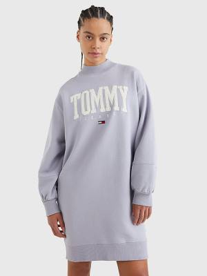 Purple Tommy Hilfiger College Sweatshirt Women's Dress | TH710HTC