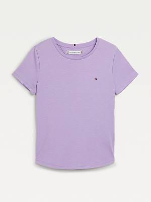 Purple Tommy Hilfiger Essential Knit Girls' T Shirts | TH597UPF