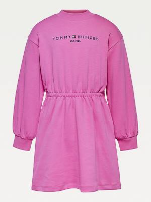 Purple Tommy Hilfiger Essential Sweatshirt Girls' Dress | TH843BLF