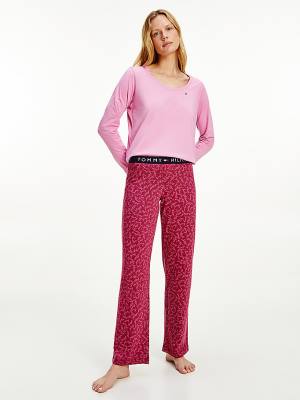 Purple Tommy Hilfiger Long Sleeve Set Women's Pyjamas | TH518CFM