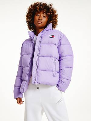 Purple Tommy Hilfiger Recycled Nylon Puffer Women's Jackets | TH438OUC