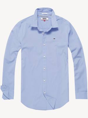 Purple Tommy Hilfiger Stretch Slim Fit Men's Shirts | TH894UQG