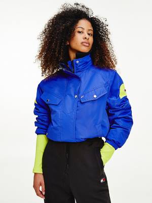 Purple Tommy Hilfiger Tommy Jeans Tech Contrast Panel Women's Jackets | TH356FNU