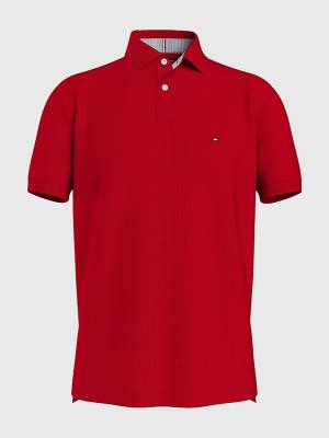 Red Tommy Hilfiger 1985 Essential TH Flex Men's Polo Shirts | TH835NGW