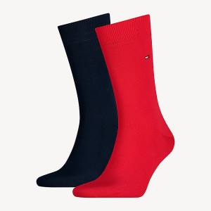 Red Tommy Hilfiger 2-Pack Classic Men's Socks | TH968AKL