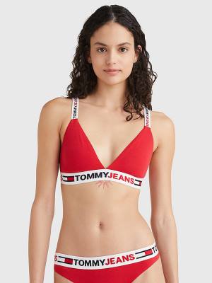 Red Tommy Hilfiger Logo Underband Triangle Bra Women's Underwear | TH971EGI