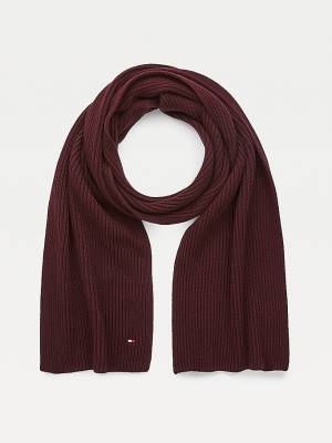 Red Tommy Hilfiger Pima Cotton Cashmere Men's Scarves | TH908HJN