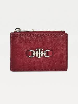 Red Tommy Hilfiger TH Club Horsebit Credit Card Holder Women's Wallets | TH976FTW