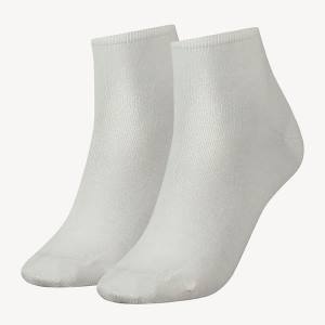 White Tommy Hilfiger 2-Pack Casual Short Women's Socks | TH385HRT