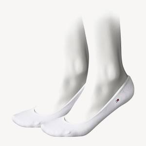 White Tommy Hilfiger 2-Pack Invisible Women's Socks | TH983IOW