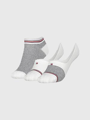 White Tommy Hilfiger 3-Pack Mixed Silhouette Gift Box Women's Socks | TH932EDP