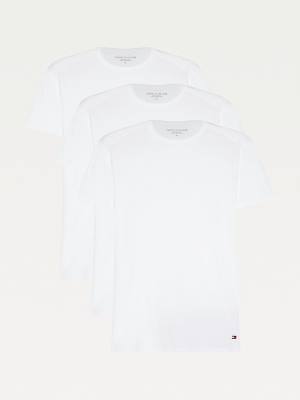 White Tommy Hilfiger 3-Pack Premium Essential Crew Neck Men's Pyjamas | TH875UHI