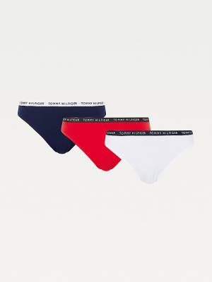 White Tommy Hilfiger 3-Pack Recycled Cotton Briefs Women's Underwear | TH014USO