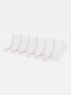 White Tommy Hilfiger 6-Pack Trainer Men's Socks | TH973KIC