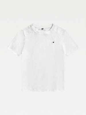 White Tommy Hilfiger Adaptive Pure Cotton Boys' T Shirts | TH463OSL