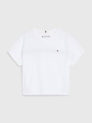 White Tommy Hilfiger Back Logo Girls' T Shirts | TH071YNH