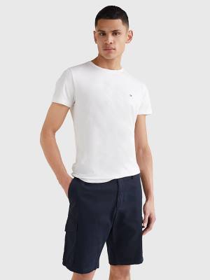 White Tommy Hilfiger Back Logo Men's T Shirts | TH346XHV