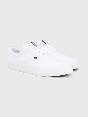 White Tommy Hilfiger Classics Low-Top Men's Sneakers | TH326JXC