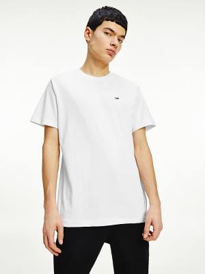 White Tommy Hilfiger Classics Organic Cotton Men's T Shirts | TH540LAH