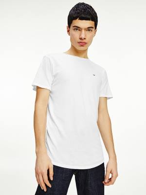 White Tommy Hilfiger Classics Slim Fit Men's T Shirts | TH493FPO